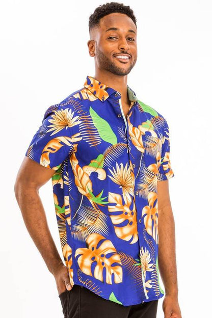 Weiv Mens Print Hawaiian Button Down Shirt - Shop Style & More | Fresh Looks, Everyday Deals & Free Shipping