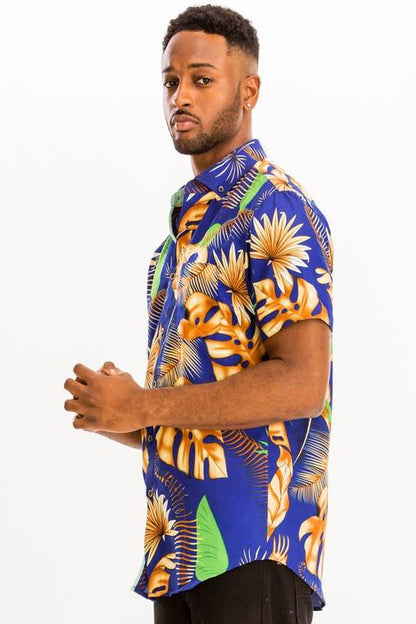 Weiv Mens Print Hawaiian Button Down Shirt - Shop Style & More | Fresh Looks, Everyday Deals & Free Shipping