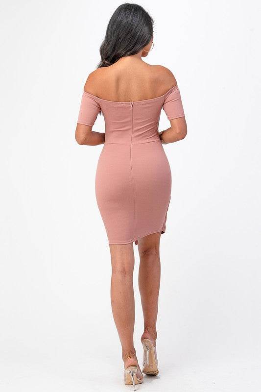 off the shoulder front twist bodycon dress - Shop Style & More | Fresh Looks, Everyday Deals & Free Shipping