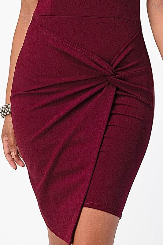 off the shoulder front twist bodycon dress - Shop Style & More | Fresh Looks, Everyday Deals & Free Shipping