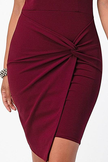 off the shoulder front twist bodycon dress - Shop Style & More | Fresh Looks, Everyday Deals & Free Shipping