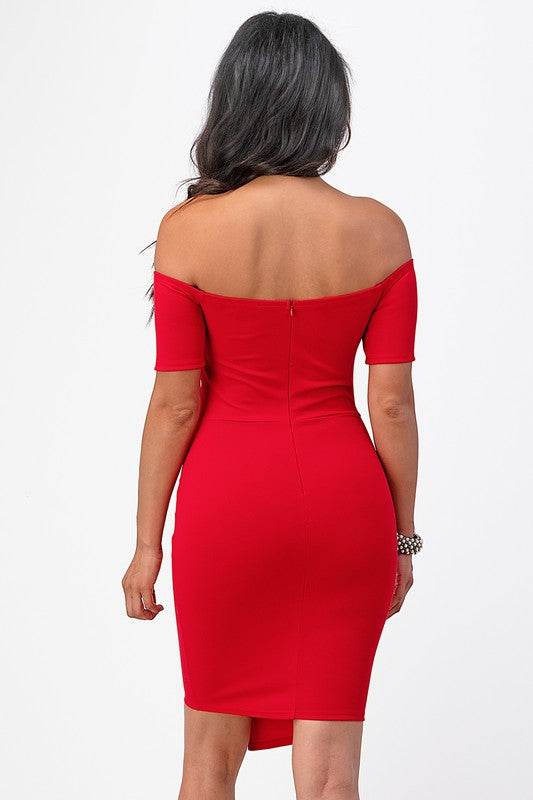 off the shoulder front twist bodycon dress - Shop Style & More | Fresh Looks, Everyday Deals & Free Shipping