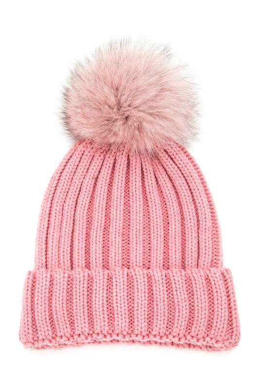Raccoon Fur PomPom Beanie - Shop Style & More | Fresh Looks, Everyday Deals & Free Shipping