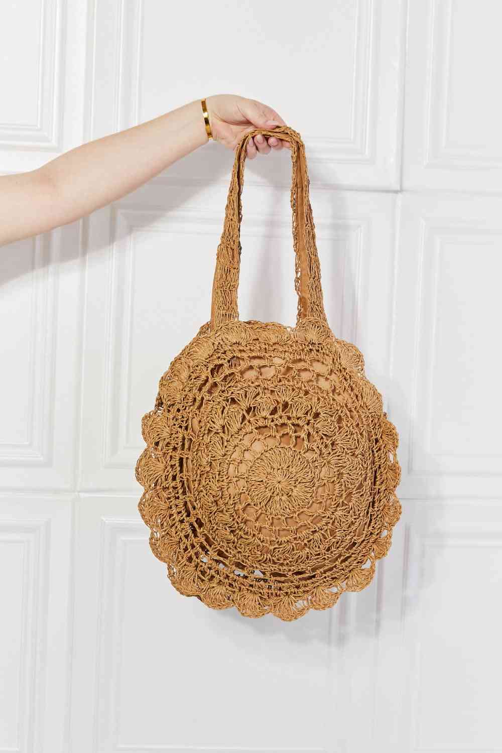 Justin Taylor Brunch Time Straw Rattan Handbag Bags