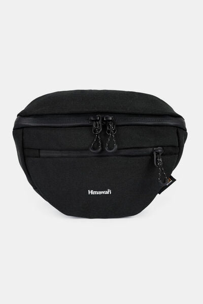 Himawari Waterproof Canvas Adjustable Strap Sling Bag Black One Size Bags