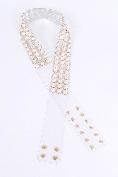 PLUS SIZE Pearl Studs Clear PVC Belt - Shop Style & More | Fresh Looks, Everyday Deals & Free Shipping