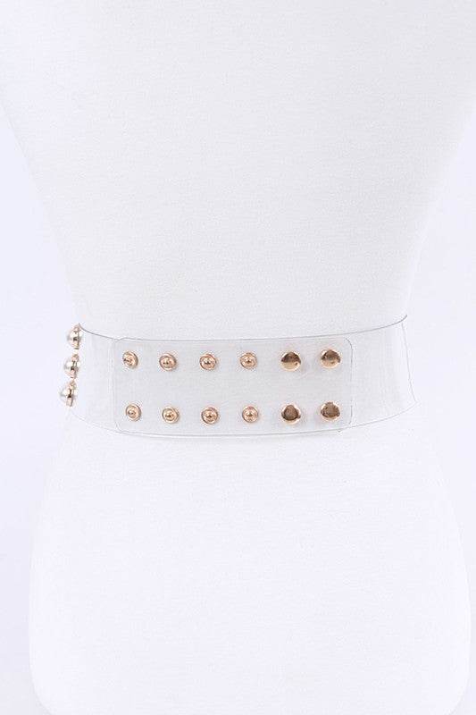 PLUS SIZE Pearl Studs Clear PVC Belt - Shop Style & More | Fresh Looks, Everyday Deals & Free Shipping