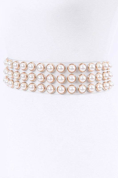 PLUS SIZE Pearl Studs Clear PVC Belt - Shop Style & More | Fresh Looks, Everyday Deals & Free Shipping
