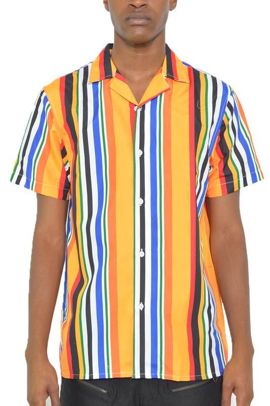 MENS STRIPED BUTTON DOWN SHIRT PRINT - Shop Style & More | Fresh Looks, Everyday Deals & Free Shipping