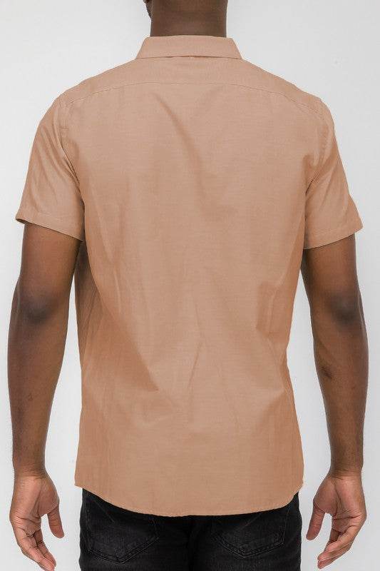 MENS PASTEL COLOR SHORT SLEEVE BUTTON DOWN - Shop Style & More | Fresh Looks, Everyday Deals & Free Shipping