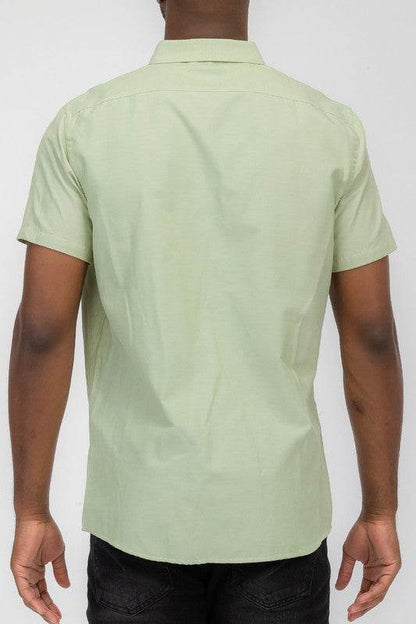 MENS PASTEL COLOR SHORT SLEEVE BUTTON DOWN - Shop Style & More | Fresh Looks, Everyday Deals & Free Shipping