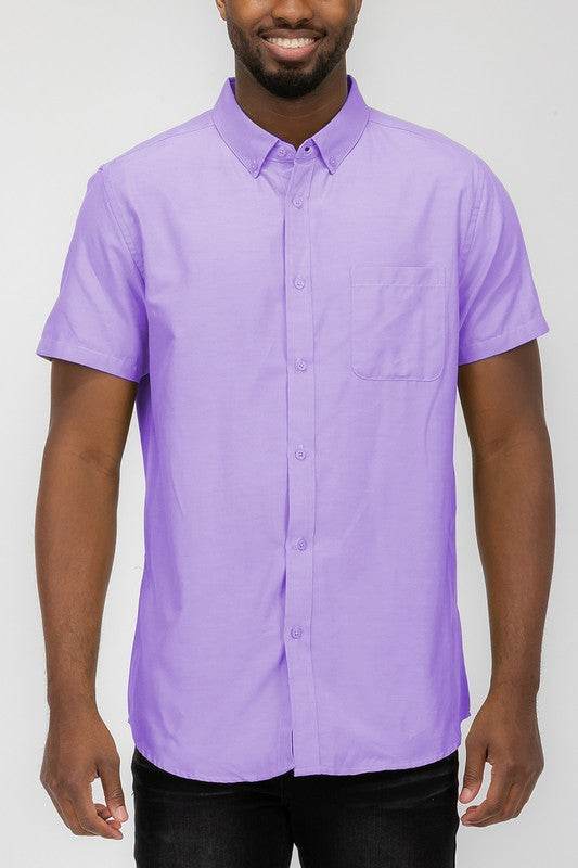 MENS PASTEL COLOR SHORT SLEEVE BUTTON DOWN - Shop Style & More | Fresh Looks, Everyday Deals & Free Shipping