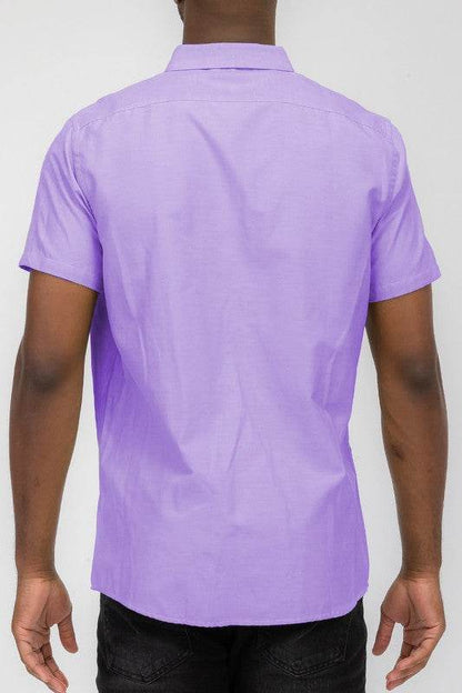 MENS PASTEL COLOR SHORT SLEEVE BUTTON DOWN - Shop Style & More | Fresh Looks, Everyday Deals & Free Shipping