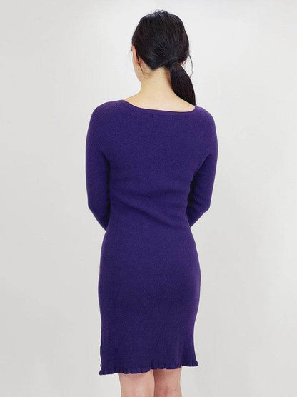 Round Neck Reglan Sleeve Ribbed Knit Sweater Dress - Shop Style & More | Fresh Looks, Everyday Deals & Free Shipping