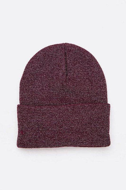 Metallic Basic Knit Cuffed Beanie Set - Shop Style & More | Fresh Looks, Everyday Deals & Free Shipping