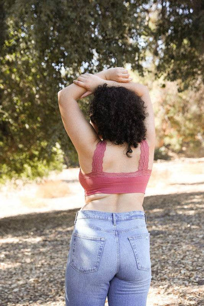 Lace Trim Padded Bralette Plus - Shop Style & More | Fresh Looks, Everyday Deals & Free Shipping
