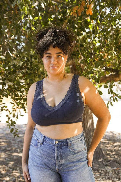 Lace Trim Padded Bralette Plus - Shop Style & More | Fresh Looks, Everyday Deals & Free Shipping