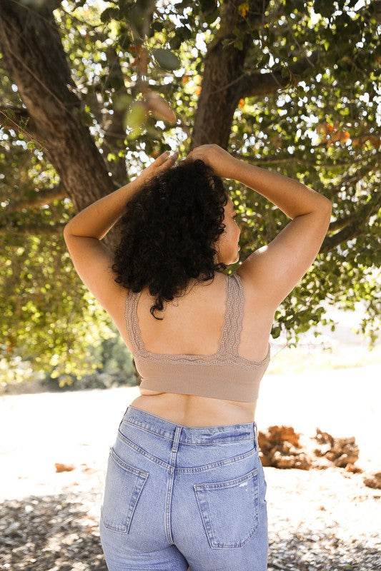 Lace Trim Padded Bralette Plus - Shop Style & More | Fresh Looks, Everyday Deals & Free Shipping
