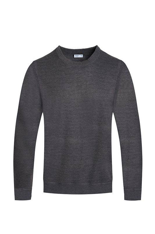 SOLID COLOR ROUND NECK SWEATER - Shop Style & More | Fresh Looks, Everyday Deals & Free Shipping