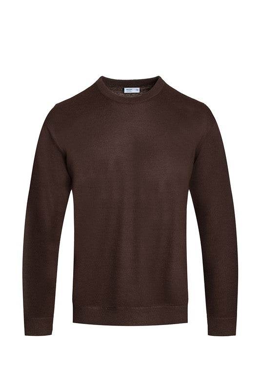 SOLID COLOR ROUND NECK SWEATER - Shop Style & More | Fresh Looks, Everyday Deals & Free Shipping
