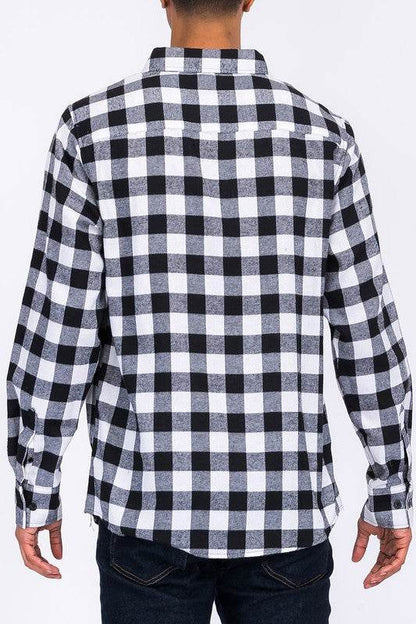 Regular Fit Checker Plaid Flannel Long Sleeve - Shop Style & More | Fresh Looks, Everyday Deals & Free Shipping