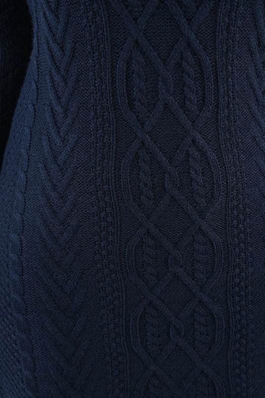 Feminine Cable Knit Long Sleeve Sweater Dress - Shop Style & More | Fresh Looks, Everyday Deals & Free Shipping