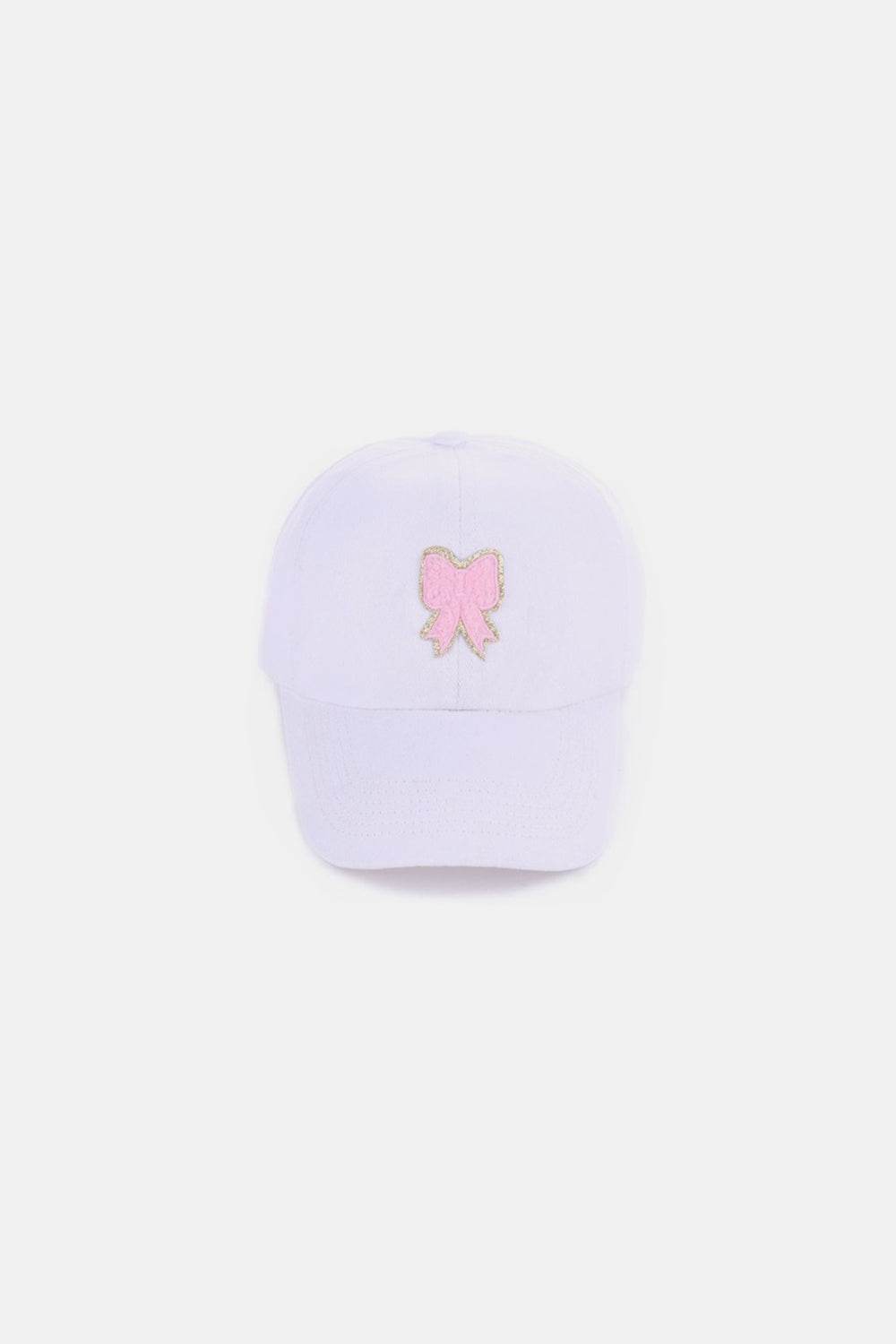 Zenana Ribbon Bow Chenille Patch Baseball Cap - Shop Style & More | Fresh Looks, Everyday Deals & Free Shipping