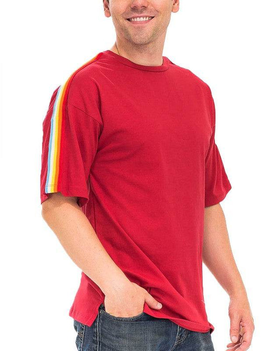 RAINBOW TAPE SHORT SLEEVE TSHIRT - Shop Style & More | Fresh Looks, Everyday Deals & Free Shipping
