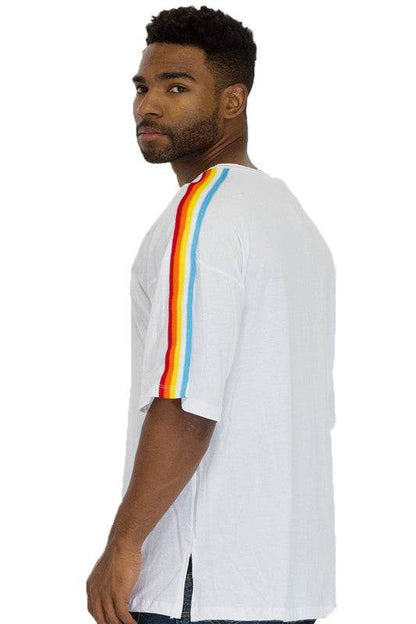 RAINBOW TAPE SHORT SLEEVE TSHIRT - Shop Style & More | Fresh Looks, Everyday Deals & Free Shipping