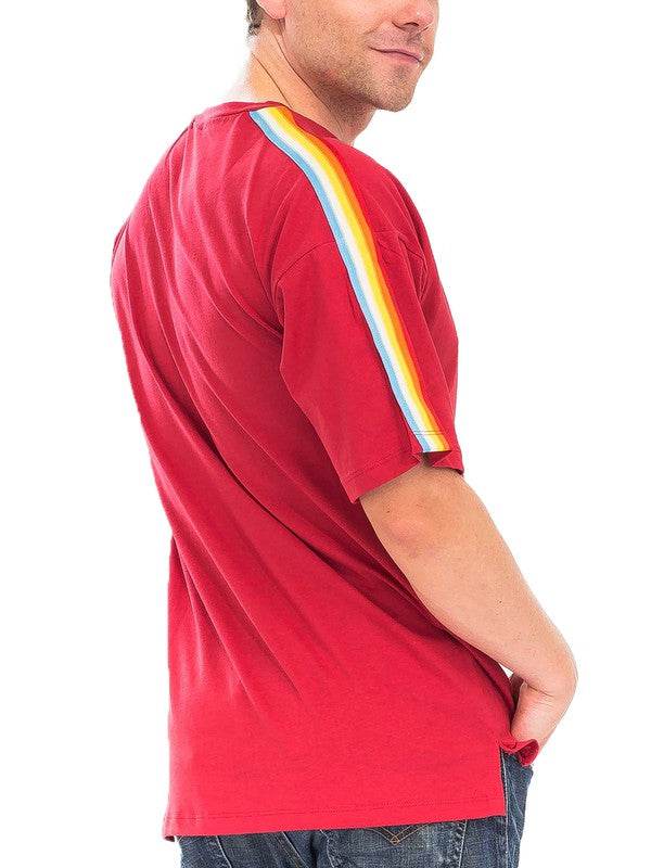 RAINBOW TAPE SHORT SLEEVE TSHIRT - Shop Style & More | Fresh Looks, Everyday Deals & Free Shipping