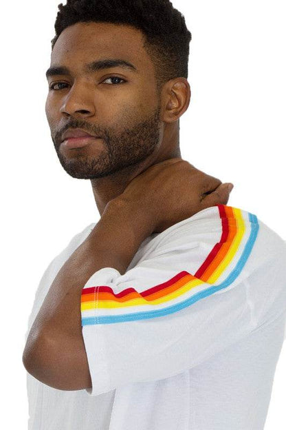 RAINBOW TAPE SHORT SLEEVE TSHIRT - Shop Style & More | Fresh Looks, Everyday Deals & Free Shipping