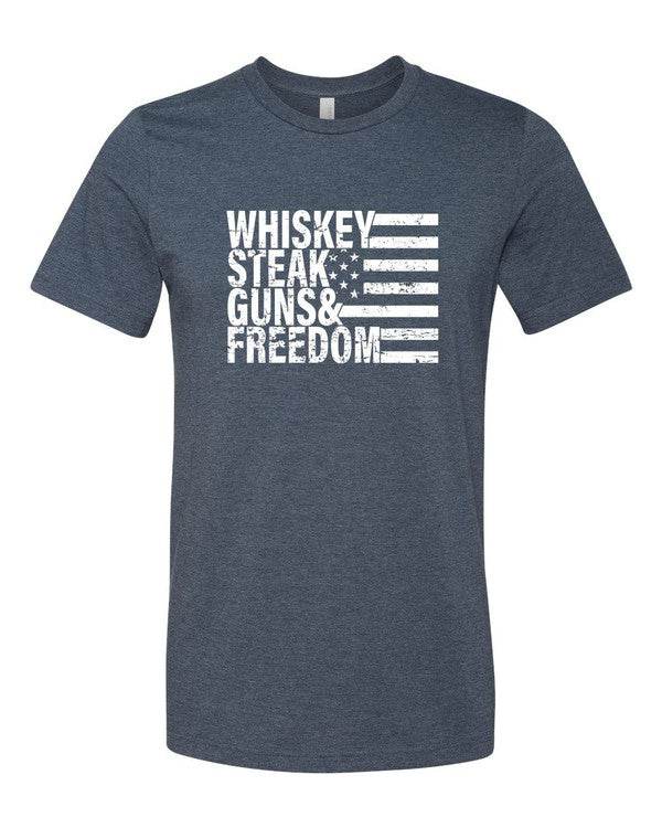 Whiskey Steak Guns & Freedom Tee - Shop Style & More | Fresh Looks, Everyday Deals & Free Shipping