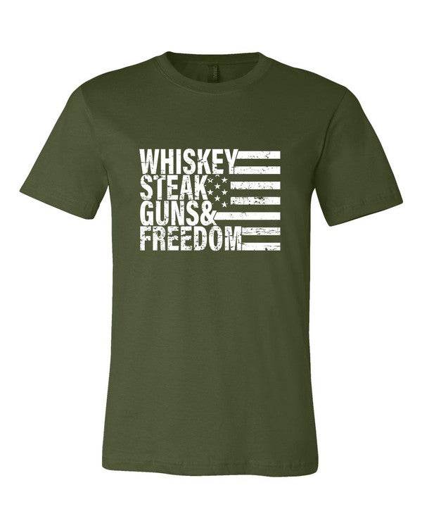 Whiskey Steak Guns & Freedom Tee - Shop Style & More | Fresh Looks, Everyday Deals & Free Shipping
