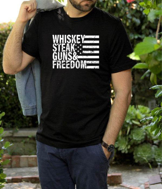 Whiskey Steak Guns & Freedom Tee - Shop Style & More | Fresh Looks, Everyday Deals & Free Shipping
