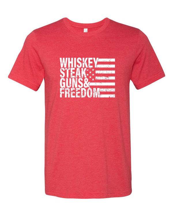 Whiskey Steak Guns & Freedom Tee - Shop Style & More | Fresh Looks, Everyday Deals & Free Shipping