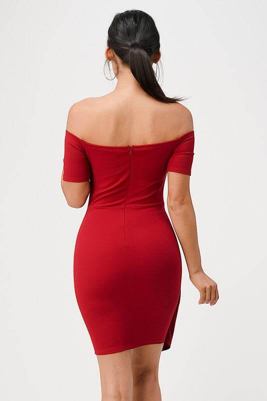 off the shoulder front twist bodycon dress - Shop Style & More | Fresh Looks, Everyday Deals & Free Shipping