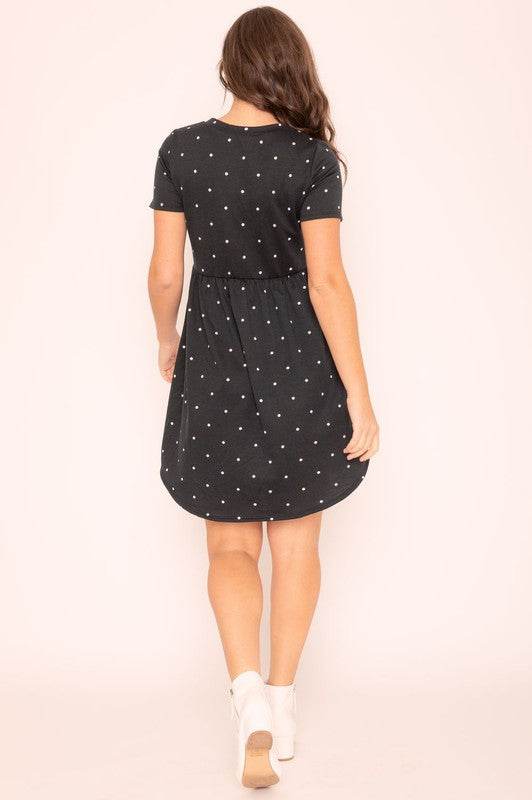 Short Sleeve Polka Dot Mini Dress - Shop Style & More | Fresh Looks, Everyday Deals & Free Shipping