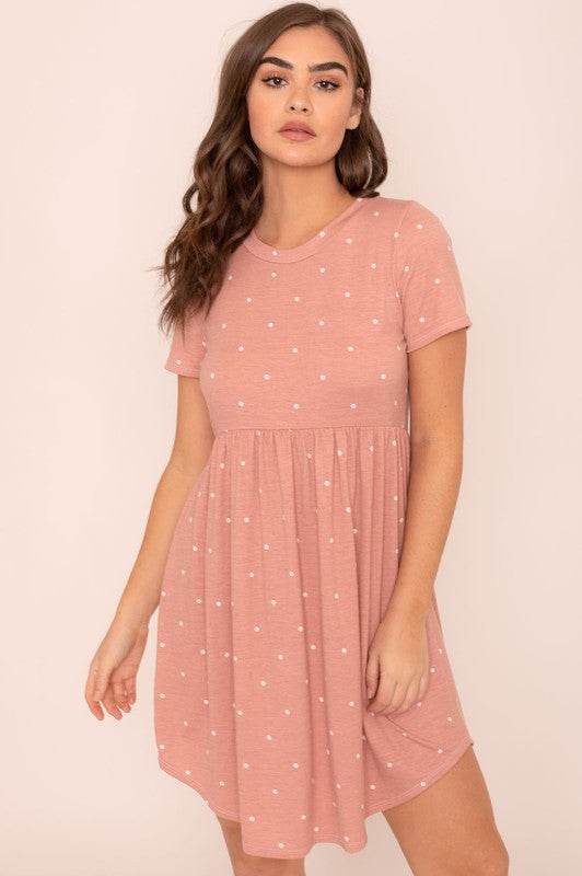 Short Sleeve Polka Dot Mini Dress - Shop Style & More | Fresh Looks, Everyday Deals & Free Shipping