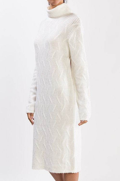 Loose Fit Turtleneck Long Sleeve Sweater Dress - Shop Style & More | Fresh Looks, Everyday Deals & Free Shipping