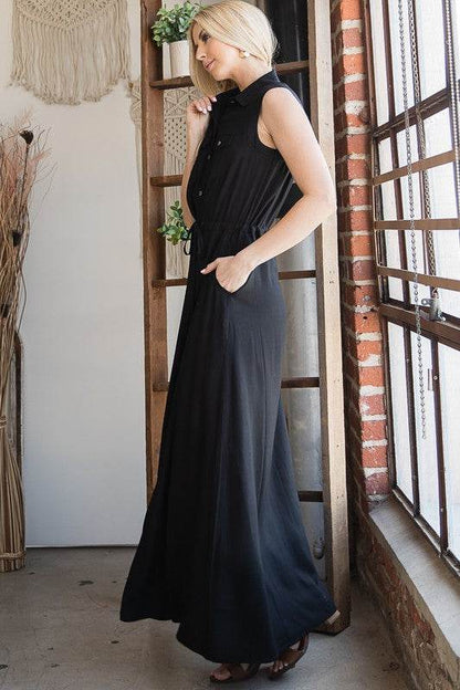 BUTTON DOWN MAXI DRESS - Shop Style & More | Fresh Looks, Everyday Deals & Free Shipping