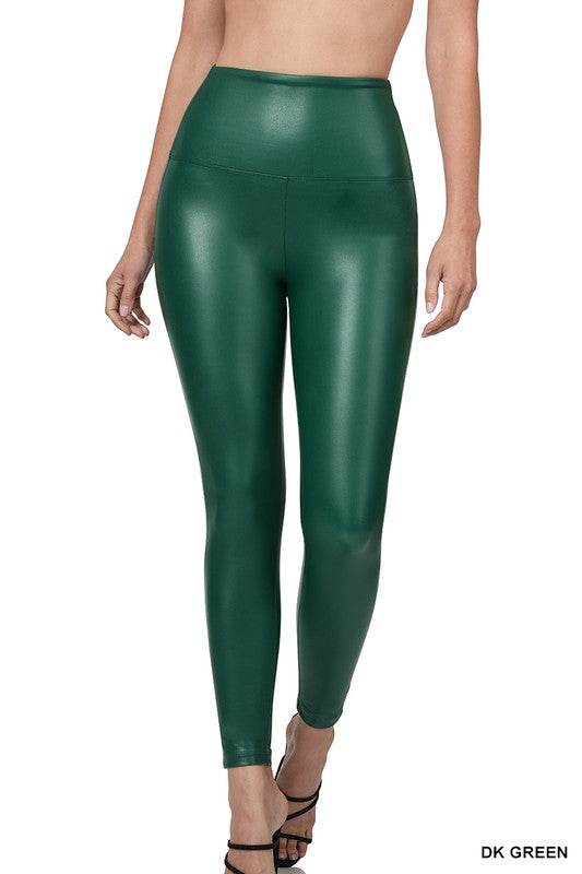 High Rise Faux Leather Leggings - Shop Style & More | Fresh Looks, Everyday Deals & Free Shipping