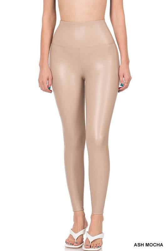 High Rise Faux Leather Leggings - Shop Style & More | Fresh Looks, Everyday Deals & Free Shipping