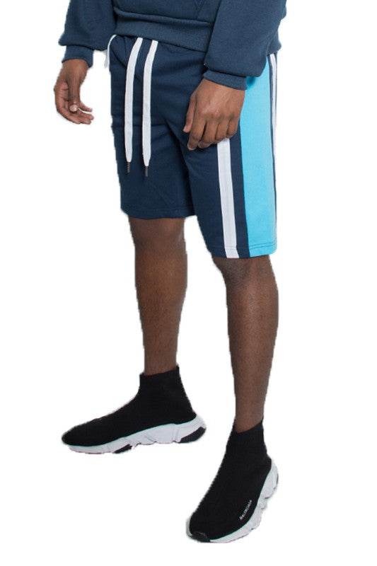 Weiv Mens Color Block Stripe Sweat Shorts - Shop Style & More | Fresh Looks, Everyday Deals & Free Shipping