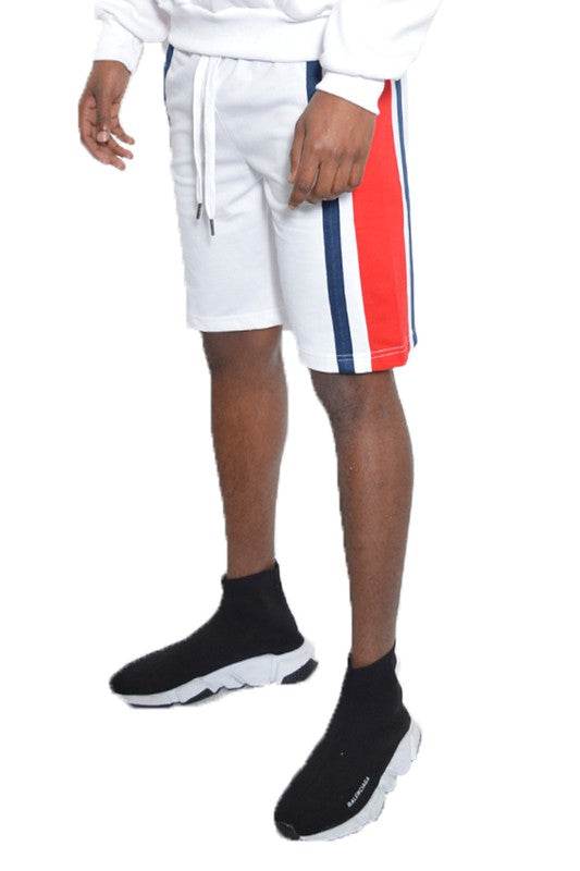 Weiv Mens Color Block Stripe Sweat Shorts - Shop Style & More | Fresh Looks, Everyday Deals & Free Shipping