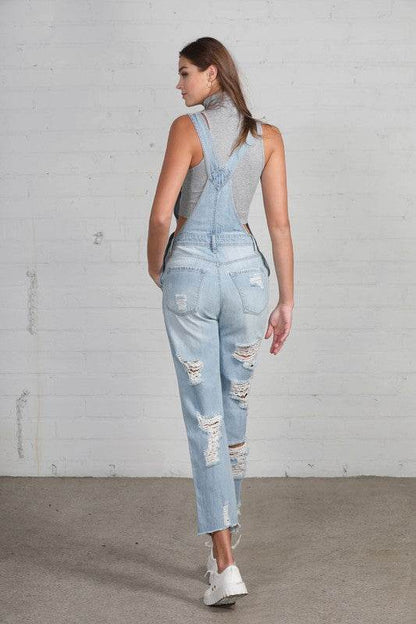 HEAVY DISTRESSED STRAIGHT FIT OVERALL - Shop Style & More | Fresh Looks, Everyday Deals & Free Shipping