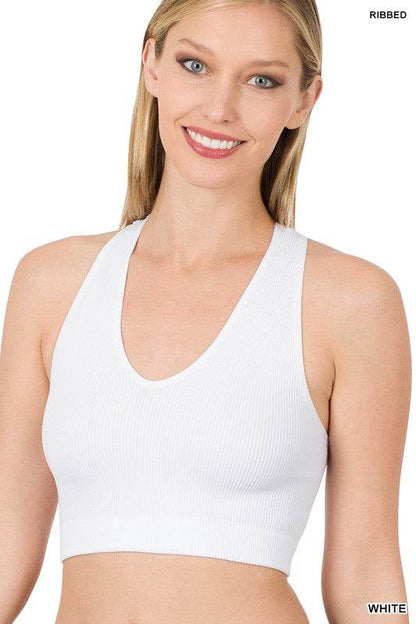 Ribbed Cropped Racerback Tank Top - Shop Style & More | Fresh Looks, Everyday Deals & Free Shipping