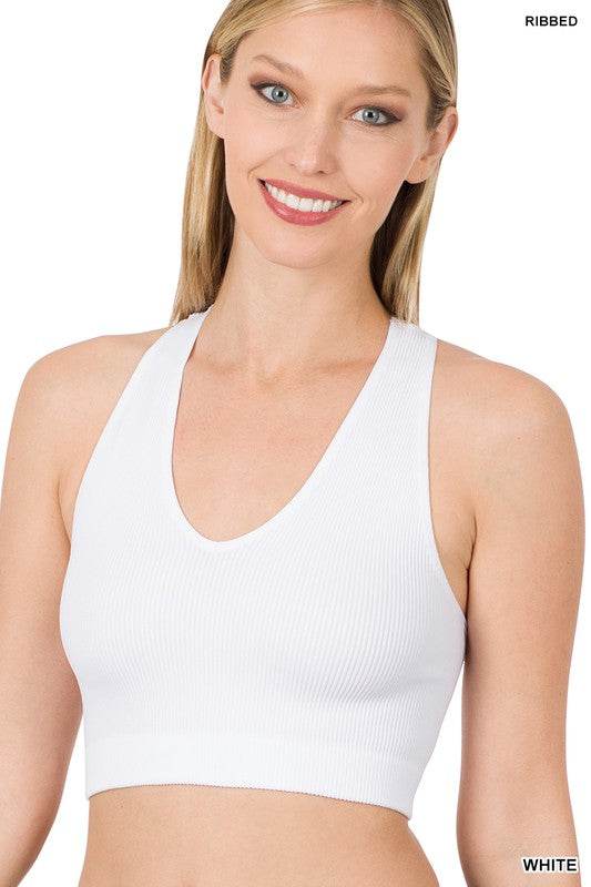 Ribbed Cropped Racerback Tank Top - Shop Style & More | Fresh Looks, Everyday Deals & Free Shipping