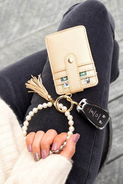 Pearl Key Ring Wallet Bracelet - Shop Style & More | Fresh Looks, Everyday Deals & Free Shipping