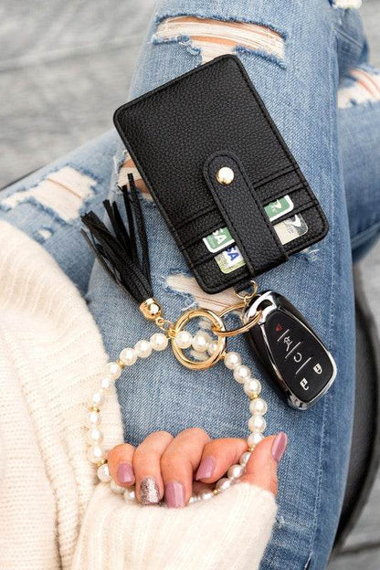 Pearl Key Ring Wallet Bracelet - Shop Style & More | Fresh Looks, Everyday Deals & Free Shipping