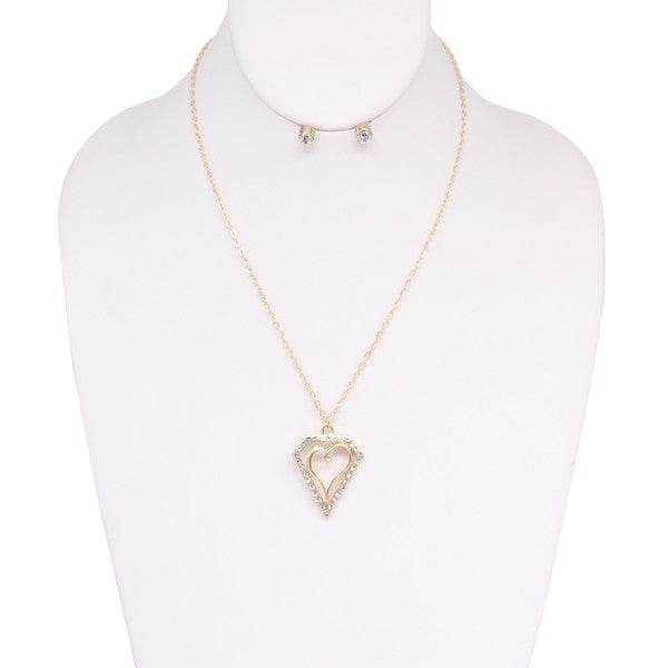 Heart Pendant necklace set - Shop Style & More | Fresh Looks, Everyday Deals & Free Shipping